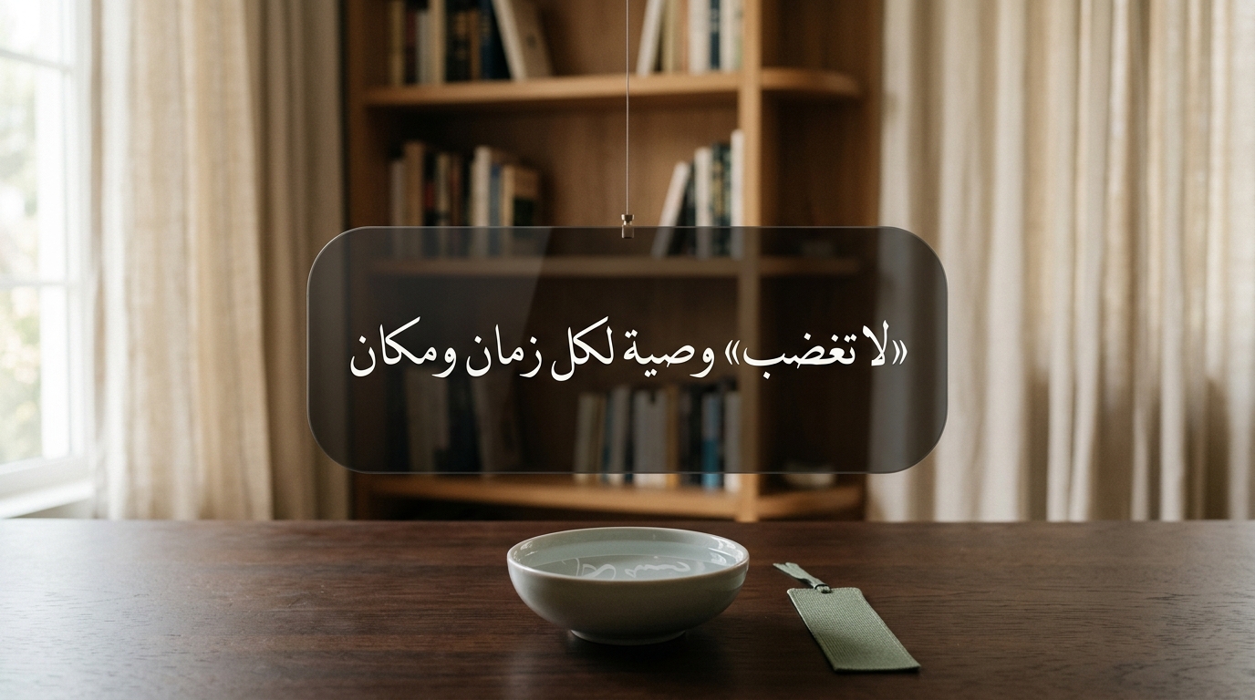 «لا تغضب» وصية لكل زمان ومكان - Image 1